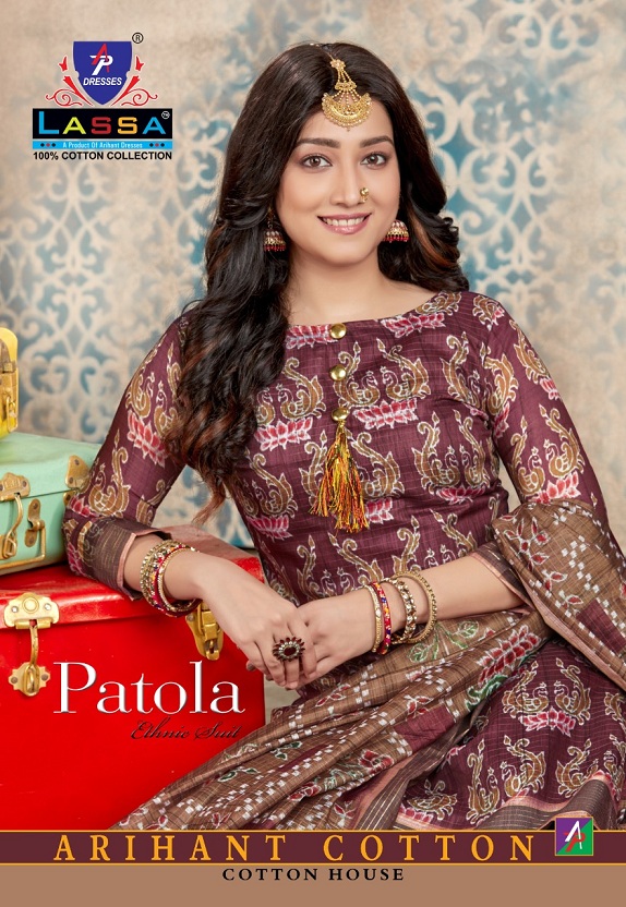 Lassa Patola Ethnic Suit Vol 1 Cotton Designer Print Dress Material Textilecatalog